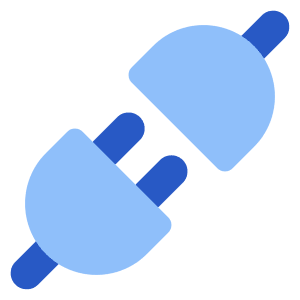 Plugs Icon from Core Flat Set