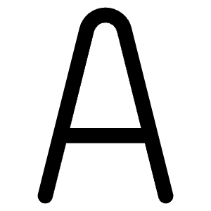 A Icon from Typeface - Free Set