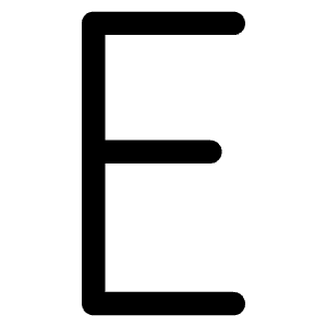 E Icon from Typeface - Free Set