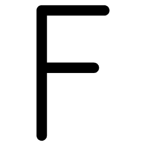 F Icon from Typeface - Free Set