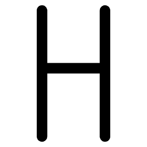 H Icon from Typeface - Free Set