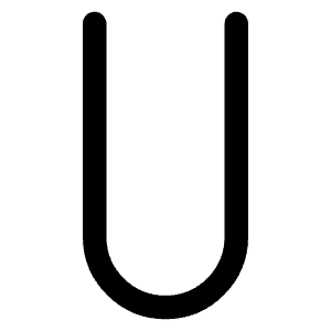 U Icon from Typeface - Free Set
