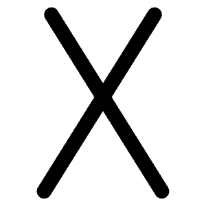 X Icon from Typeface - Free Set