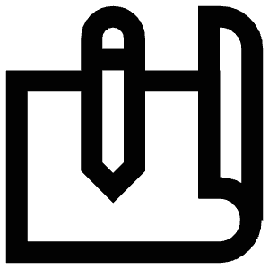 Pencil Paper Icon from Atlas Line Set
