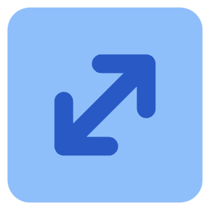 Line Arrow Diagonal Square 1 Icon from Core Flat Set