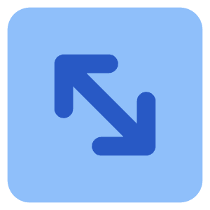 Line Arrow Diagonal Square 2 Icon from Core Flat Set