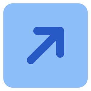 Line Arrow Diagonal Top Right Square Icon from Core Flat Set