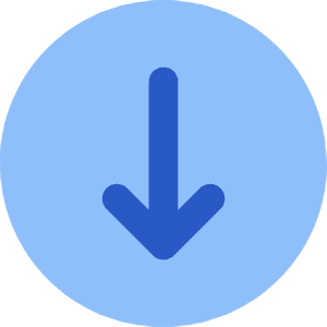 Line Arrow Down Circle 1 Icon from Core Flat Set
