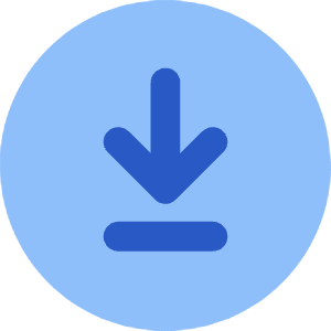 Line Arrow Down Circle 2 Icon from Core Flat Set