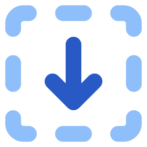 Line Arrow Down Dashed Square Icon from Core Flat Set