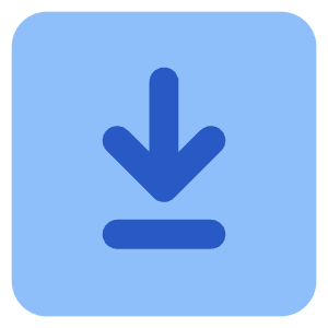 Line Arrow Down Square 2 Icon from Core Flat Set