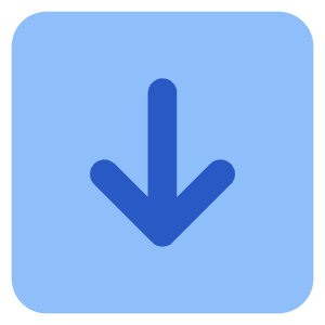 Line Arrow Down Square Icon from Core Flat Set