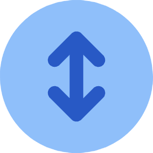 Line Arrow Fit To Height Circle Icon from Core Flat Set