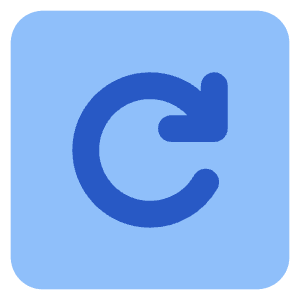 Line Arrow Rotate Right Square Icon from Core Flat Set