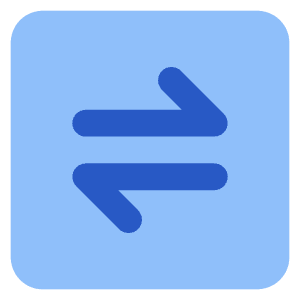 Line Arrow Transfer Horizontal Square 1 Icon from Core Flat Set