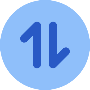 Line Arrow Transfer Vertical Circle 1 Icon from Core Flat Set
