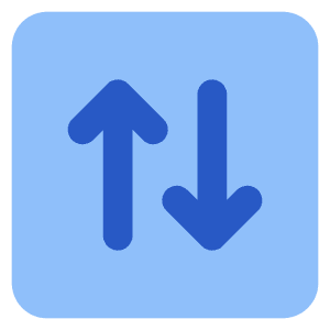 Line Arrow Transfer Vertical Square 2 Icon from Core Flat Set