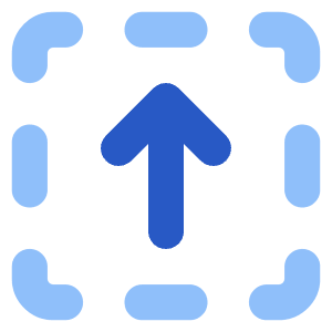 Line Arrow Up Dashed Square Icon from Core Flat Set