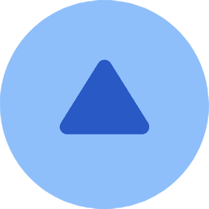 Tailless Triangle Arrow Up Circle Icon from Core Flat Set