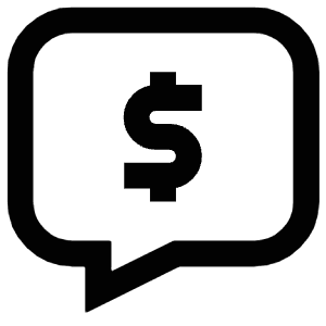 Dollar Chat Icon from Atlas Line Set