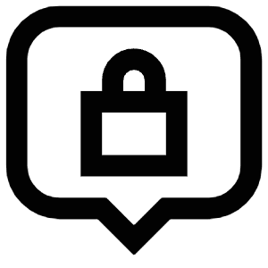 Lock Chat Icon from Atlas Line Set