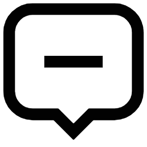 Minus Comment Icon from Atlas Line Set
