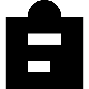 Clipboard Icon from Block – Free Set