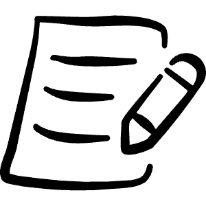 Content Paper Edit Icon from Freehand Line - Free Set