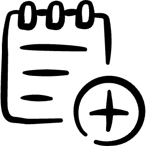 Notes Add Icon from Freehand Line - Free Set