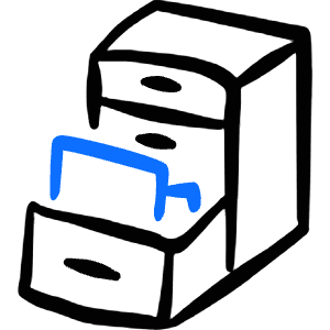 Archive Drawer 1 Icon from Freehand Duotone - Free Set