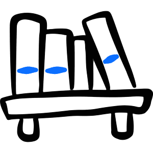 Book Library Shelf 1 Icon from Freehand Duotone - Free Set