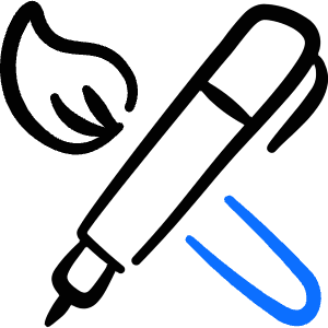 Content Brush Pen Icon from Freehand Duotone - Free Set