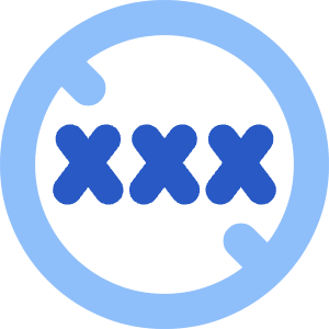 Content Rating Block No Adult Content Icon from Core Flat Set