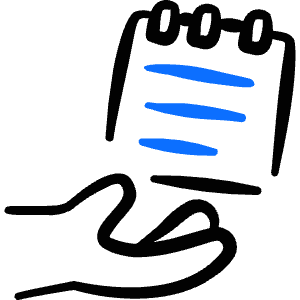 Notes Hand Icon from Freehand Duotone - Free Set