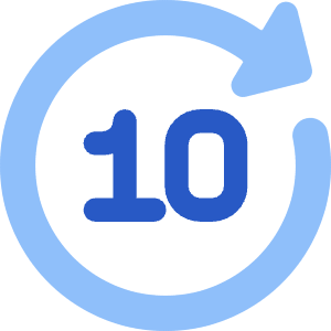 Button Go Forward 10 Icon from Core Flat Set