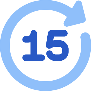 Button Go Forward 15 Icon from Core Flat Set