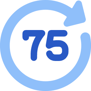 Button Go Forward 75 Icon from Core Flat Set