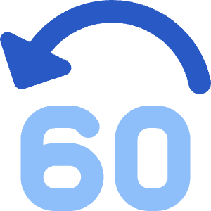 Button Jump Backward 60 Icon from Core Flat Set