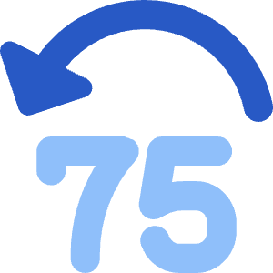 Button Jump Backward 75 Icon from Core Flat Set
