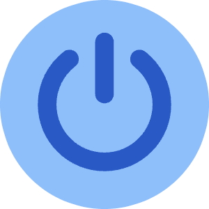 Button Power Circle 1 Icon from Core Flat Set