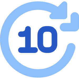 Button Skip Forward 10 Icon from Core Flat Set