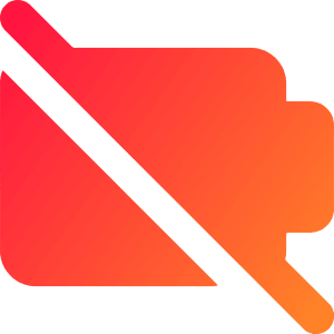 Battery Empty 2 Icon from Core Gradient - Free Set