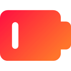 Battery Low 1 Icon from Core Gradient - Free Set