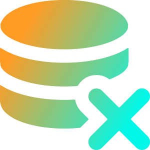 Database Remove Icon from Core Gradient - Free Set