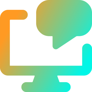 Desktop Chat Icon from Core Gradient - Free Set