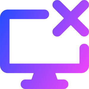 Desktop Delete Icon from Core Gradient - Free Set