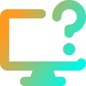 Desktop Help Icon from Core Gradient - Free Set