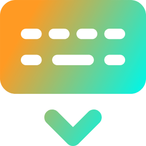 Keyboard Virtual Icon from Core Gradient - Free Set