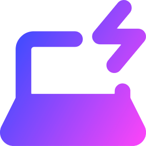 Laptop Charging Icon from Core Gradient - Free Set