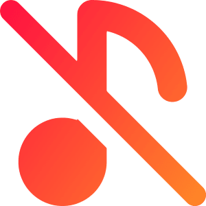Music Note Off 1 Icon from Core Gradient - Free Set